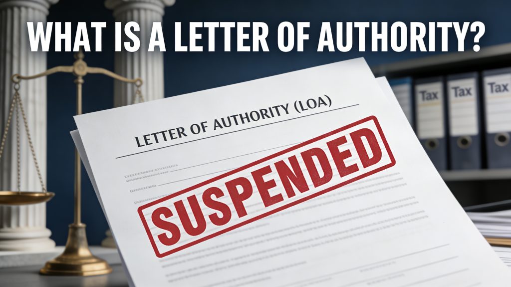 Letter of Authority suspended