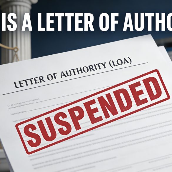 Letter of Authority suspended